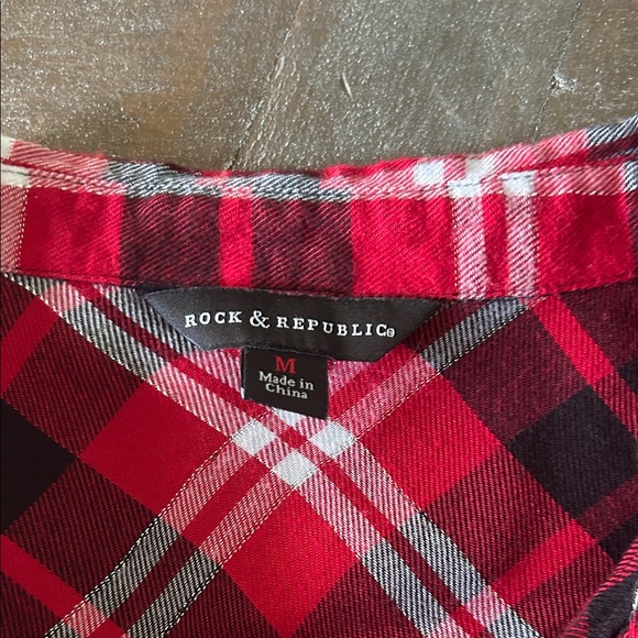 Rock & Republic Kids Plaid Shirt - Red and Black - Picture 2 of 5